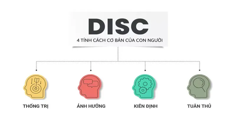 Có bốn nhóm ở mô hình các nhóm tính cách chính trong DiSC